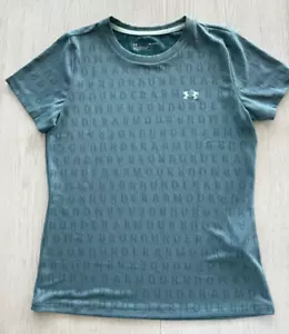 Damen Medium Under Armour Loose Fit T-Shirt Mesh Akzente 100% Polyester grün - Bild 1 von 3