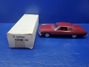 Vintage 1975 Chevrolet Caprice Classic Hard Top Promo Dealer Car - Maroon Red - Picture 1 of 7