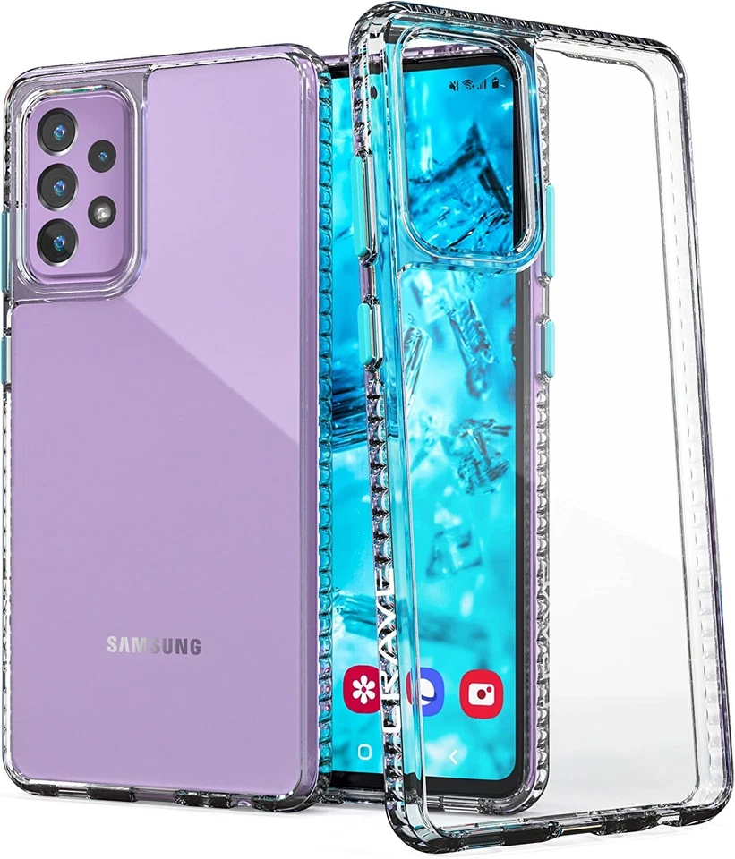 Crave Clear Guard for Samsung Galaxy A72 Case, Shockproof Case (6.7 inch) - Aqua - Image 1 of 4