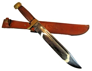 VTG 15" KERSHAW 2687 CROCODILE HUNTER KNIFE & LEATHER SHEATH SOLINGEN GERMANY - Picture 1 of 19