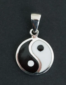 Yin Yang Silber Anhänger 925- 3gr- 2 CM -taijitu - Spirit Feng Shui #7379 - Bild 1 von 3