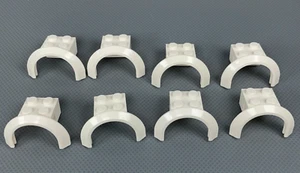 LEGO White Vehicle Mudguard 4 x 2 1/2 x 1 2/3 with Arch Round Part # 50745 (x8) - Picture 1 of 9