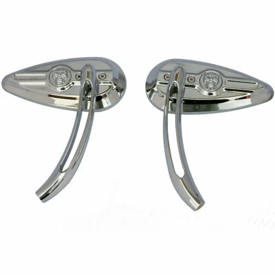 Espejos retrovisores cromados 3D Skull TearDrop para Kawasaki Vulcan 900 1500 1700 Foto 1 de 4