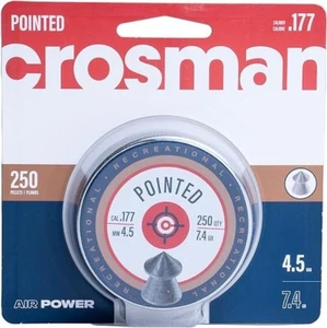 Crosman P177 .177-Caliber Pointed Pellets, 4.5mm, Black(250-Count) ⭐⭐⭐⭐⭐ - Picture 1 of 5