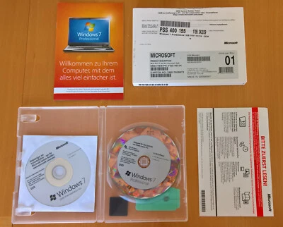 Microsoft Windows 7 Professional x86 32-Bit Betriebssystem deutsch 2 DVD - Bild 1 von 3