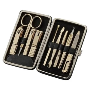 777 Three Seven Gold Nail Clippers 9 Pieces Set TS-343EXG - Picture 1 of 7