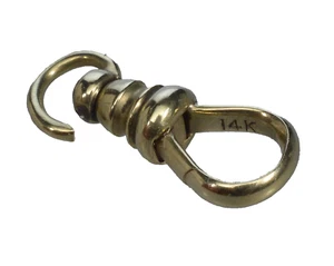 VIKTORIANISCHER 14K GELBGOLD HUND CLIP VERSCHLUSS FÜR UHRENKETTE 0378 - Bild 1 von 2