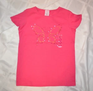 Gymboree LA PLAYA Pink Knit Top Embr & Sequins Butterfly Design NWT 6 - Picture 1 of 2