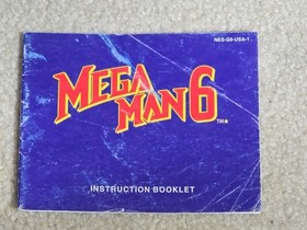 Mega Man 6 Nes Authentic Manual ONLY