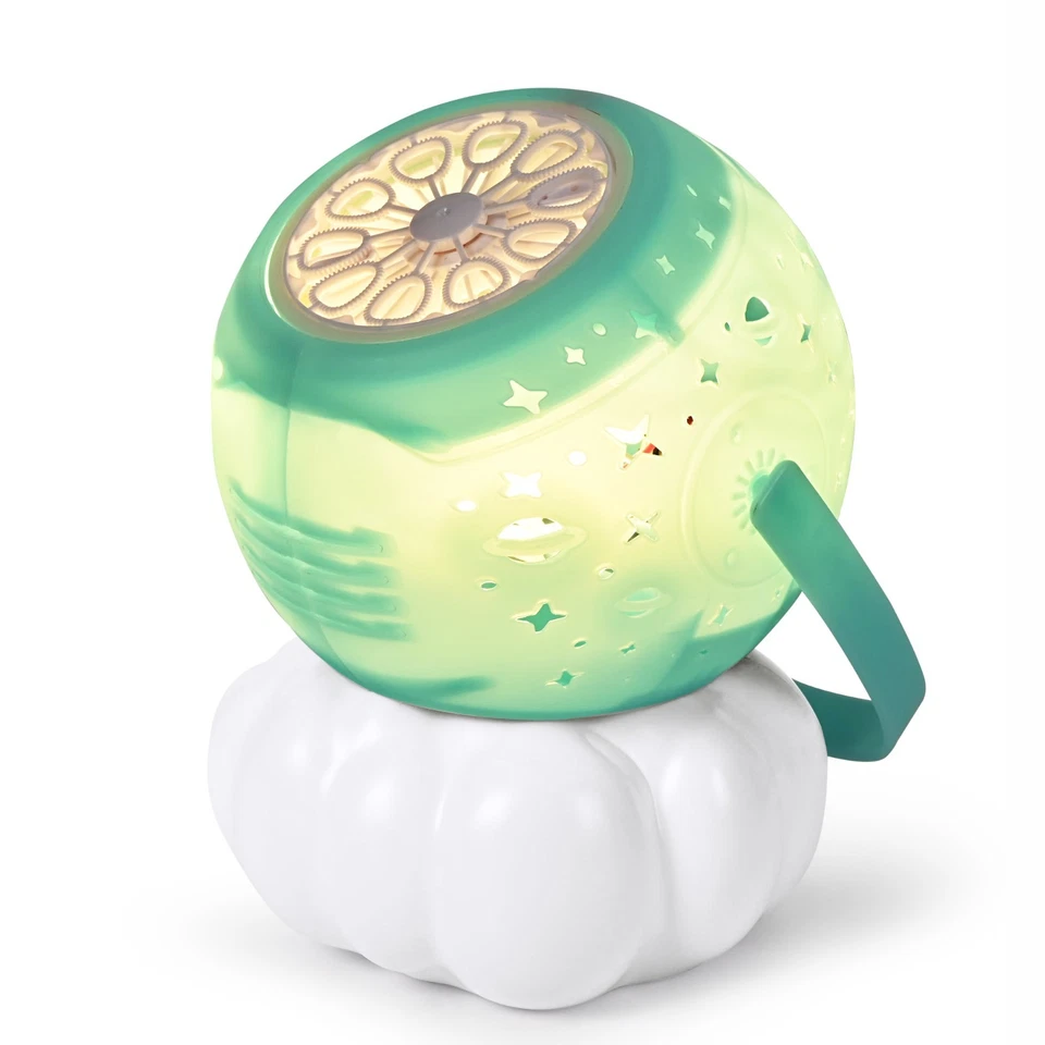 Macchina Bolle di Sapone per Bambini Portatile Ricaricabile con Luci Verde