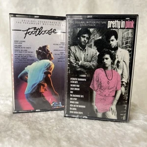 Cassette Lot – Pretty in Pink & Footloose Soundtracks –80s Teen Movie Bundle - Picture 1 of 3