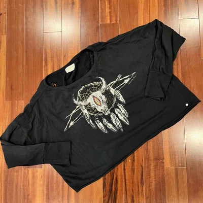 Denim Supply Ralph Lauren Sudadera Negra Manga Larga Bull Dreamcatcher Talla L Foto 1 de 4