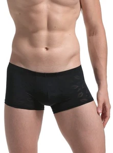 Men Breathable Boxer Briefs Ice Silk Bulge Underwear Low Rise Cooling Trunks ... - Picture 1 of 6