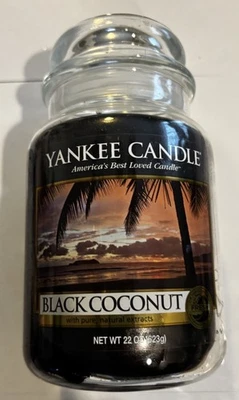 Yankee Candle BLACK COCONUT Classic Large Jar 22 Oz New - Image 1 of 2