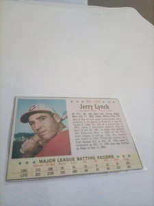 1963 Jerry Lynch-Cincinnati Reds-Post Cereal Box Card #129 FREE SHIPPING - Picture 1 of 2