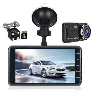 Dual Dash Cam Front and Rear View, 4'' LCD Touch Screen FHD 1080P Dashboard C... - Bild 1 von 6