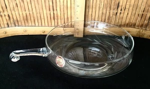 Vintage Pasabahce Etched Glass Soup Bowl / 8" Including Handle / Made in Turkey - Picture 1 of 5