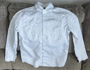 Nautica Shirt Youth boys size 7 Long Sleeve Dress Shirt Button Up blue/white - Picture 1 of 8