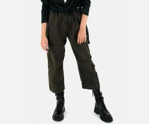 G-STAR RAW pantaloni da donna 3D utility high loose crop pantaloni cargo asfalt gd, W27 - Foto 1 di 4