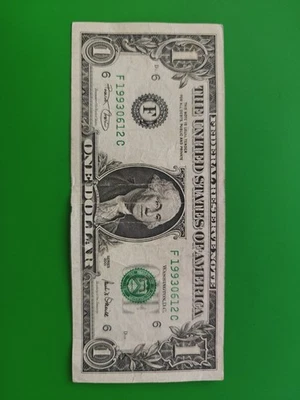 One Dollar Bill Birthday Note Or Anniversary!! 06/12/1993!! - Image 1 of 4