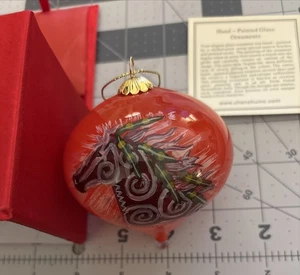 Bill Rabbit Imagine Horse vetro dipinto al rovescio decorazione natalizia sud-ovest - Foto 1 di 8