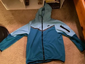 New Nike Tech Cotton Sweat Suit Zip Up Hoodie & Joggers Men's Set Large. - Picture 1 of 7
