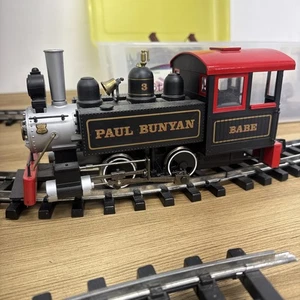 New Bright Paul Bunyan Logging Co Train Set Tested Works Engine Caboose Track - Picture 1 of 7