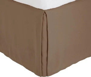 Fancy Collection pflegeleichte maßgeschneiderte Mikrofaser Bettumrandung einfarbig King/Groß, taupe  - Bild 1 von 1