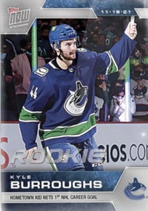 2021-22 Topps Now NHL Rookie Sticker Vancouver Canucks Kyle Burroughs #105 - Bild 1 von 1