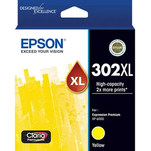GENUINO Original Epson 302XL Cartucho de Tinta Amarilla Tóner Claria Premium T01Y492 - Imagen 1 de 1