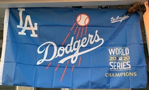Los Angeles Dodgers LAD World Series 2020 Champions Flag 3x5 Banner - Picture 1 of 1