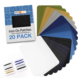 Iron on Patches for Clothing Repair Denim Patches for Jeans Multi-Colored Fabric - Picture 1 of 7