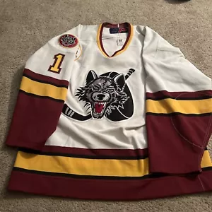 Chicago Wolves Team signiert Wendell Young Hockey Trikot authentisch SP AHL 52 XXL - Bild 1 von 12