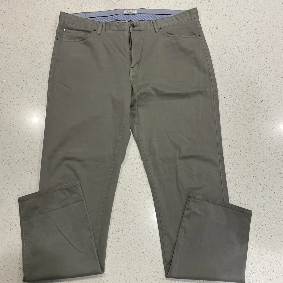 Men's Peter Millar Cotton Blend Gray Golf Dress Pants Waist Size 38x33 - Image 1 of 4