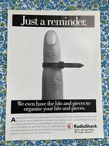 Vintage 1996 Radio Shack Print Ad Zip Tie Just A Reminder - Picture 1 of 7