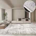 Hell Luxus Grau Große Teppiche Wohnzimmer Arbeitszimmer Lounge Teppich Waschbarer Teppich