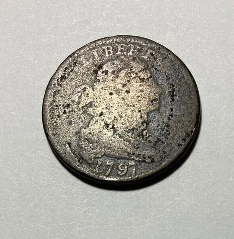 1797 Draped Bust Large Cent Very Low Condition with Sharp Full Date Cover