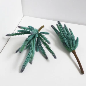 2 Pcs Artificial Plants Gray Cactus Column Grass Plastic Succulents (#55) - Picture 1 of 4