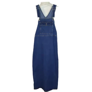 Vintage 70s 80s Denim Jean Overalls Crossroad Dress Small Made in USA New No Tag - Picture 1 of 6