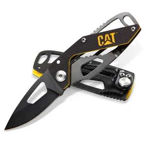 Cat 5-1/4 Inch Folding Skeleton Knife with Black Blade - 980265 - Picture 1 of 7
