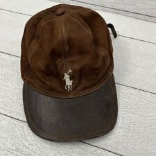 Vintage Polo Ralph Lauren Brown Suede Leather Cap One Size