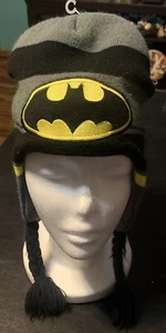 Batman Knit Kids HatOne Size 100% Acrylic With Tassels - Picture 1 of 2