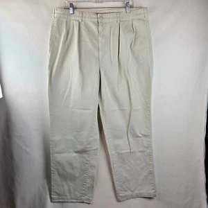 Pantalone Polo Ralph Lauren vintage uomo 38x32 beige kaki chino plissettato preppy - Foto 1 di 11