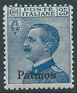 1912 EGEO PATMO EFFIGIE 25 CENT MNH ** - W098-4 - Picture 1 of 1