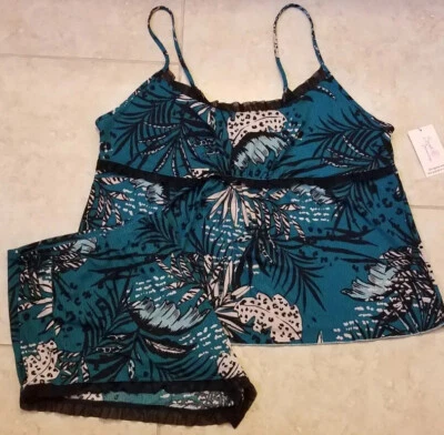 Secret Treasures Mujeres Conjunto de Pijama Malla Cami-Tap Top Pantalones Cortos Prendas para dormir 2X NUEVO Foto 1 de 4