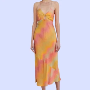 SUBOO Medium Twist Front Slip Dress Sunset Ombre MED / Size 10 Women's - Picture 1 of 1