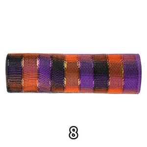 10yards Christmas Poly Metallic Mesh Ribbon for Wreath Xmas Tree Bow Craft Cute - Picture 1 of 20