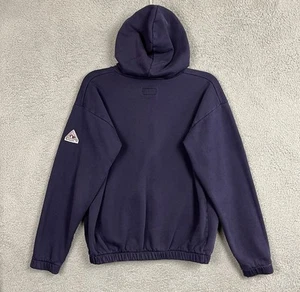 Bulwark FR Hoodie Flame Resistant Full Zip Adult Medium Blue Distressed USA Work - Picture 1 of 24
