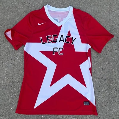 Camiseta de fútbol Nike Legacy FC roja blanca número 10 para mujer mediana Foto 1 de 4
