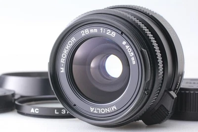 [Excelente COMO NUEVO con Capucha] Lente Minolta M-Rokkor 28 mm f2,8 para CL CLE Leica M de JAPÓN Foto 1 de 4